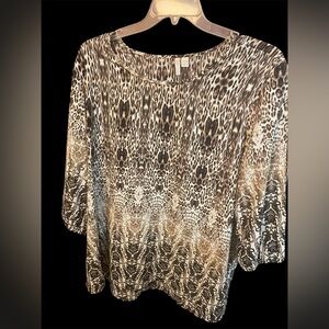 Cato Animal Print Blouse - Size 3x